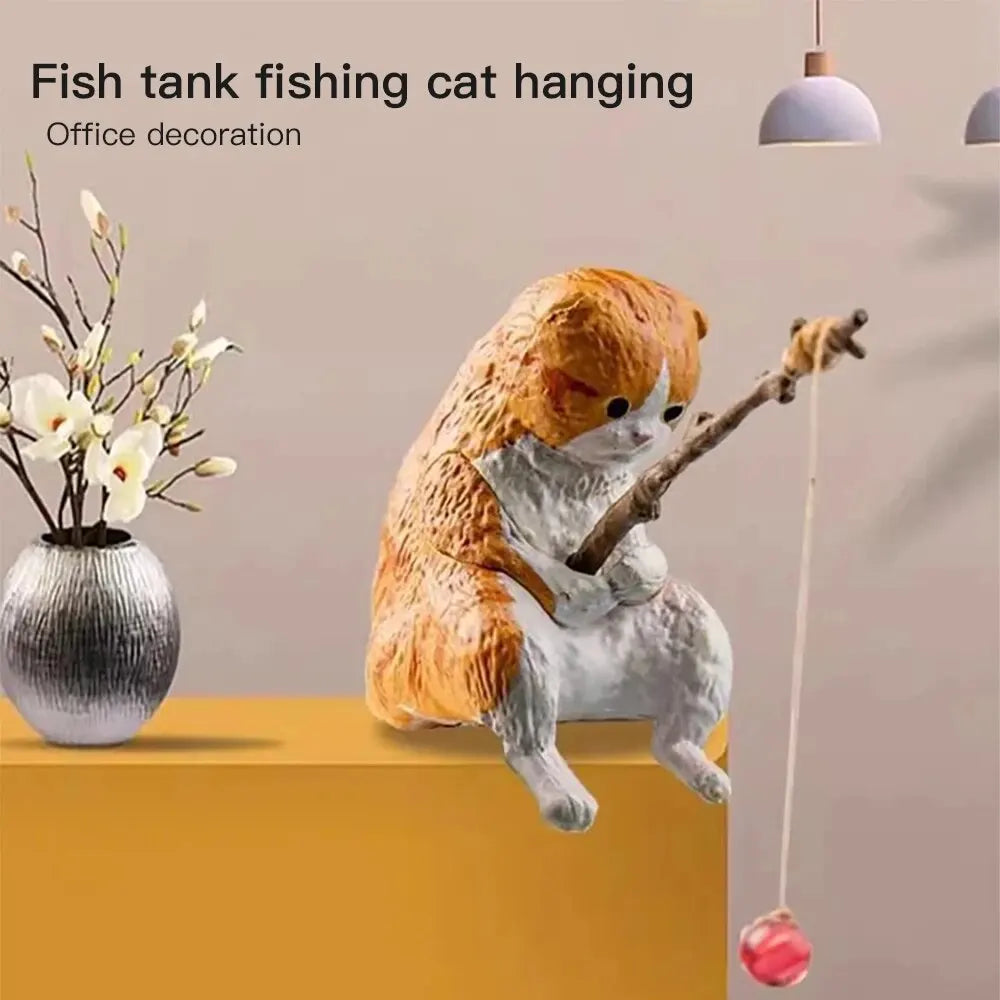 Fish Tank Fishing Cat